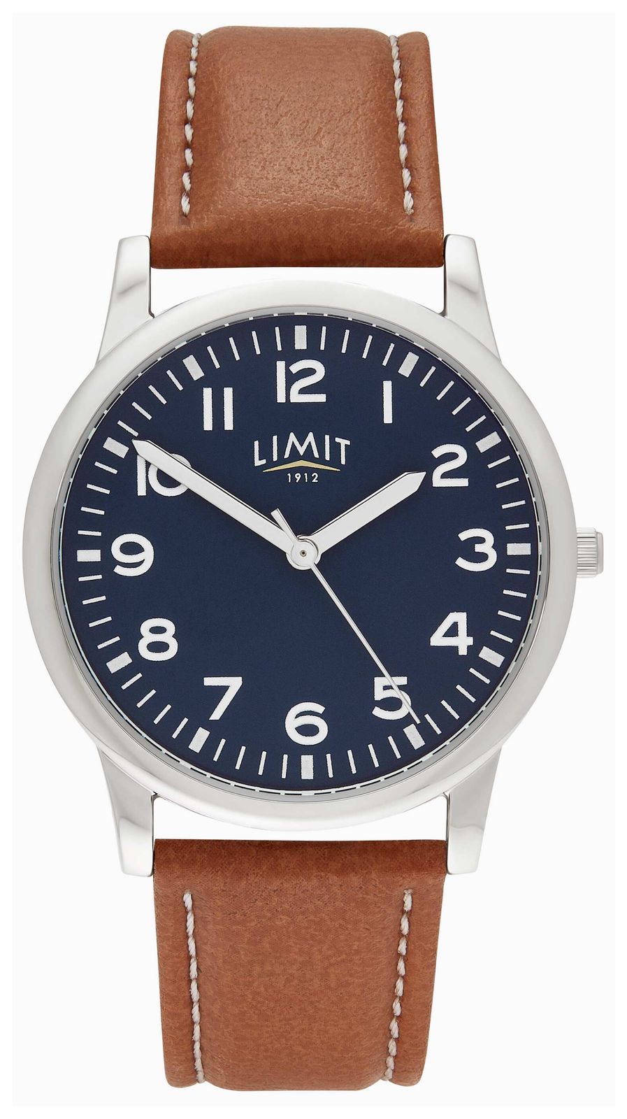 Limit 50063 Classic Quartz (38mm) Blue Dial / Brown PU Watch