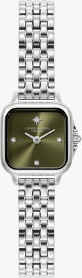 Olivia Burton Grosvenor Mini (20mm) Green Dial / Stainless Steel Bracelet 24000255