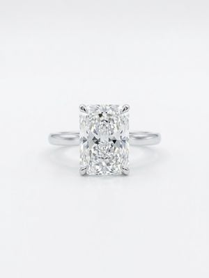 Bass Jewellery Platinum Lab Grown 3.04ct Radiant Cut Diamond D Vs2 J71383