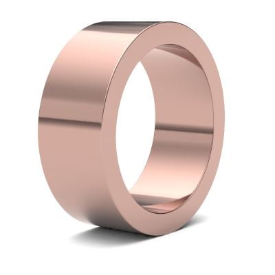 James Moore Wedding Rings | 9ct Rose Gold | 8mm | Heavy | Flat | AG_8GHF-9R