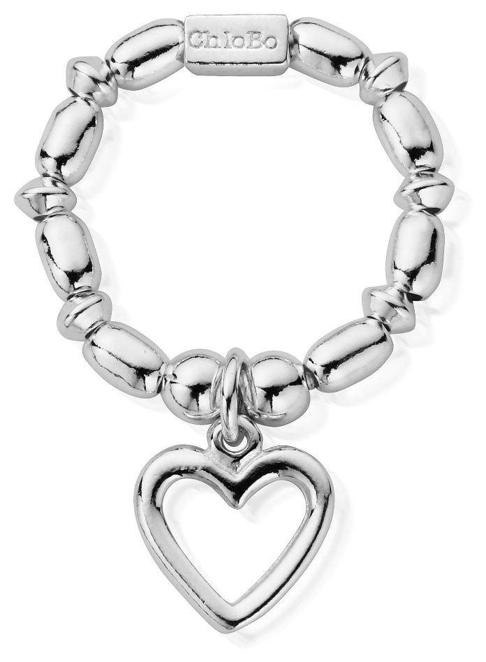 ChloBo SRMR2007 Women's | Mini Rice Open Heart | Ring Jewellery