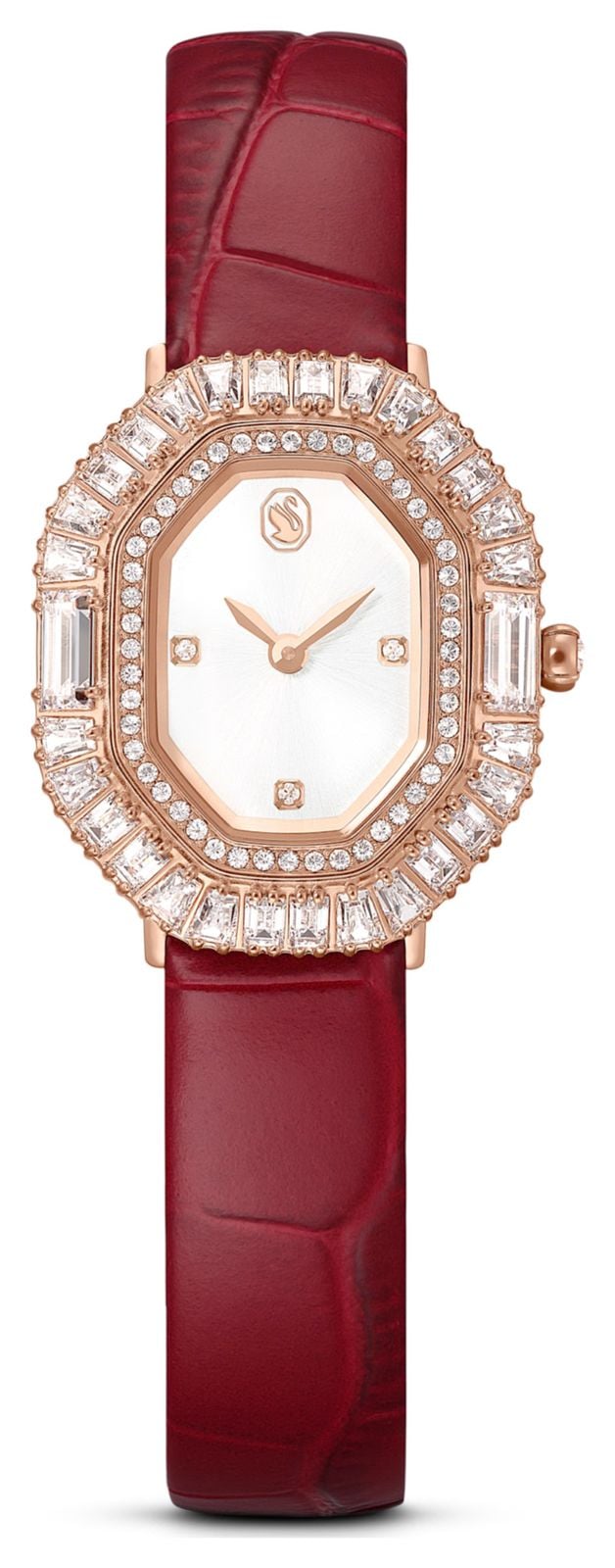 Swarovski 5746375 Matrix octagon watch Leather strap, Rose