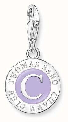 Thomas Sabo Charm With Violet Cold Enamel Coin Silver 2104-007-13