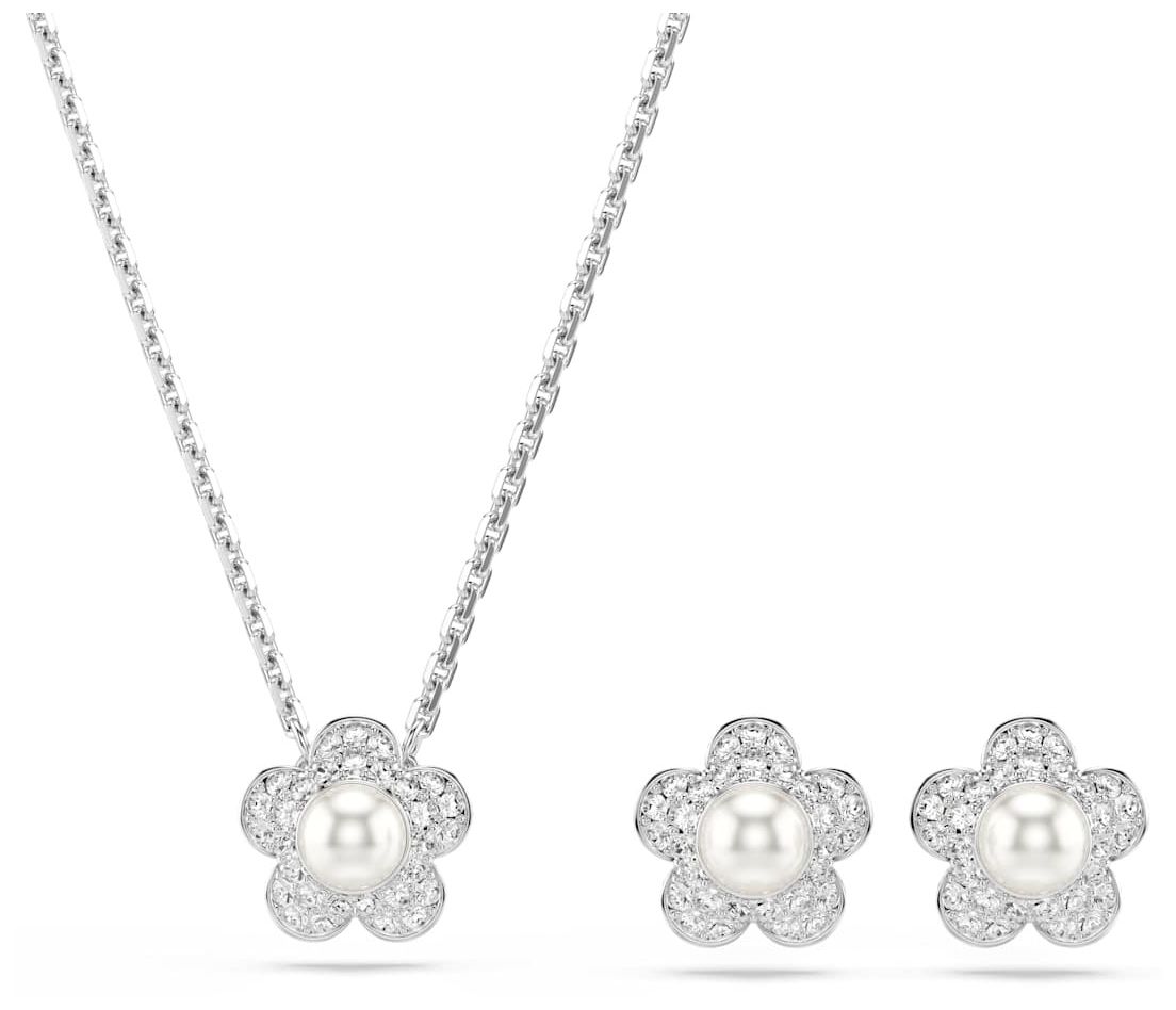 Swarovski 5749180 x Ariana Grande Flower Round-Cut Rhodium- Jewellery