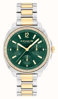 Coach Women's Kitt (34mm) Green Dial / Two-Tone Stainless Steel Bracelet 14504394