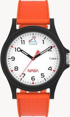 Timex Main Street NASA Artemis (40mm) White Dial / Orange Silicone Strap TW2Y13000