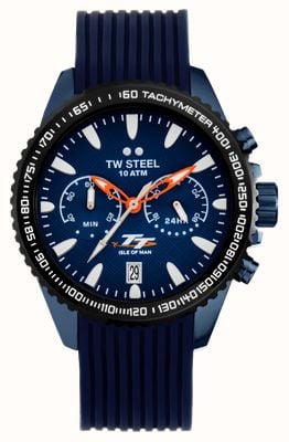 TW Steel TT Isle Of Man Edition (42mm) Dark Blue Dial / Dark Blue Silicone Strap VAS1