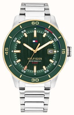 Tommy Hilfiger Men's Remy (43mm) Green Dial / Stainless Steel Bracelet 1792230