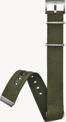 Hamilton Straps Hamilton Strap Only Strap-Set Polyester Nato Green-18/18 Watch H690000132