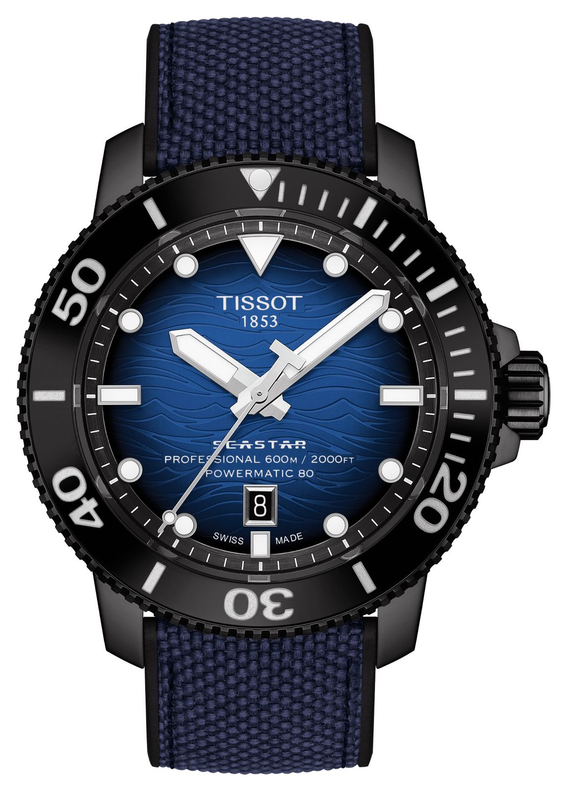 Tissot T1206073704100 Seastar 2000 | Powermatic 80 | Blue Watch