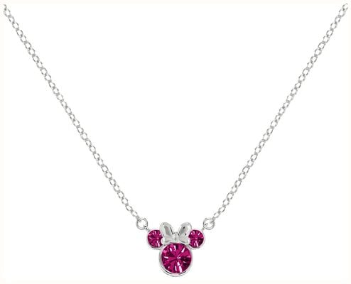 Disney Mickey & Minnie Sterling Silver 16" Mouse October Tourmaline Zirconia Necklace N905424SOCTL-16.PH