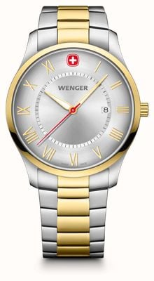 Wenger City Classic (42mm) Silver Dial / Two-Tone Stainless Steel Bracelet 01.1441.143