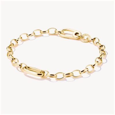 Thomas Sabo Charm Bracelet With Connect Link Gold-plated C1202-413-39-L19