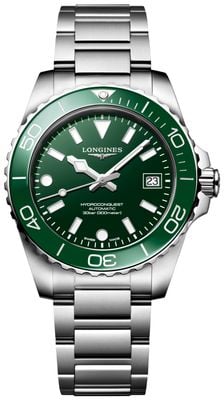LONGINES HydroConquest Automatic (39mm) Green Lacquered Dial / Stainless Steel Bracelet L37794066