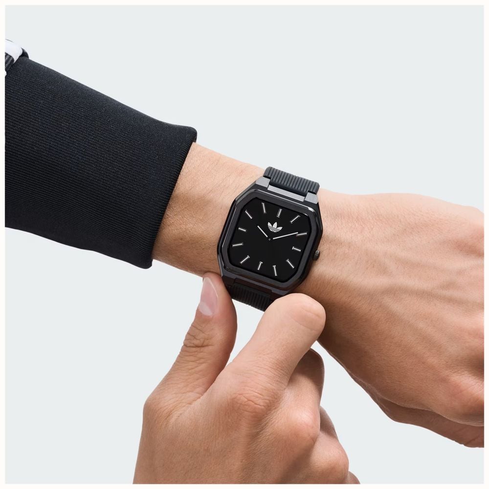 Adidas City Tech Square Black Square Dial With Black Silicone Strap AOFH26515 - alternate view 4