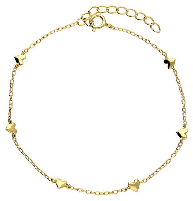 James Moore CME H6987/Y Gold Plated Mini Heart Bracelet Jewellery