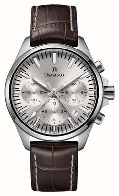 Damasko DC96 Chronograph Manufacture Automatic (41mm) Champagne Sunray Dial / Brown 'Max Sport' Leather DC96 CHAMPAGNE