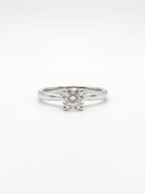 0.50ct Round Brilliant Natural Diamond Platinum Solitaire Ring FCD28350