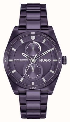 HUGO Women's #Fast For Her (38mm) Purple Dial / Purple Stainless Steel Bracelet 1540170