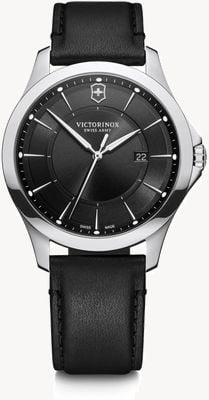 Victorinox | Alliance | Men's | Black Leather Strap | Black Dial 241904