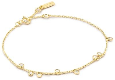 Ania Haie Gold Bezel-Set Droplet Station Bracelet B076-01G
