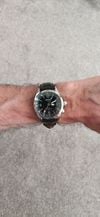 Customer picture of Seiko Prospex Alpinist Mechanical GMT Black Leather Strap SPB379J1