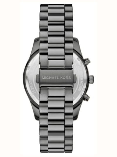 Michael Kors Lexington Blue Chronograph Mens Gunmetal Stainless Steel Bracelet MK9298 - alternate view 2