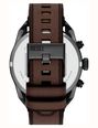 Diesel Spiked Black Leather Brown Dial Watch DZ4735 - alternate view 3