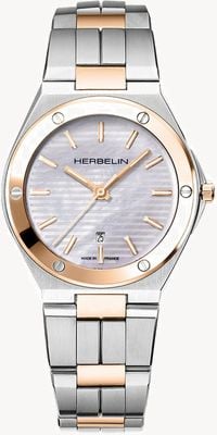 Herbelin Women's Cap Camarat (33mm) Mother-of-Pearl Dial / Two-Tone Stainless Steel Bracelet 14545BTR19