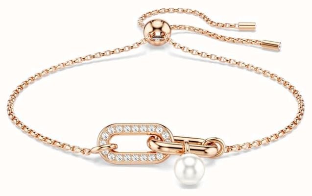 Swarovski Constella Bracelet Crystal Pearl, Round Cut, White, Rose Gold 5728588