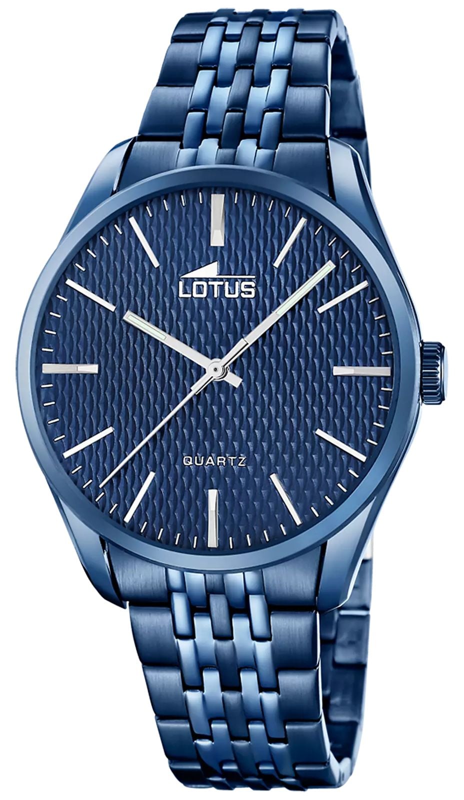 Lotus 19069/1 Minimalist Quartz (42mm) Textured Blue Dial / Watch