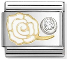 Nomination Classic White Rose Cubic Zirconia Charm 630302/07