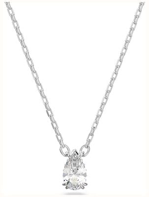 Swarovski Stilla pendant, Pear cut, White, Rhodium plated 5636708