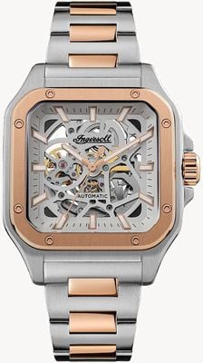 Ingersoll THE OLLIE Automatic (42mm) Silver Skeleton Dial / Two-Tone Stainless Steel Bracelet I14502