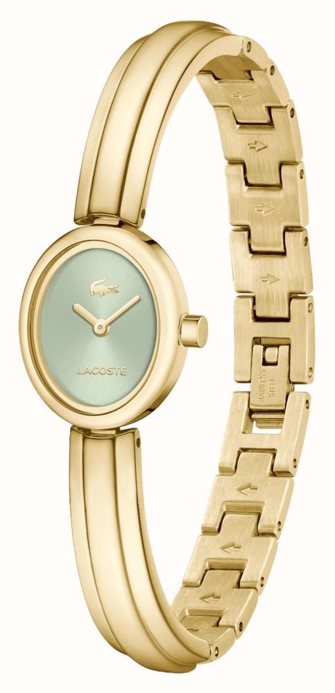 Lacoste Suzanne Quartz (18.5mm) Mint Green Sunray Dial / Gold PVD Stainless Steel Bracelet 2001531 - alternate view 2