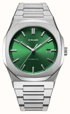 D1 Milano Automatico Classic (41.5mm) Green Sunray Dial / Stainless Steel Bracelet ATBJ12
