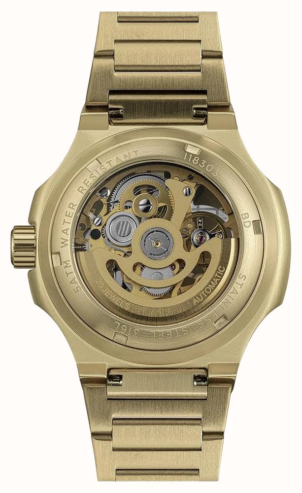 Ingersoll THE FRAME Automatic (47mm) Gold Skeleton Dial / Gold PVD Stainless Steel Bracelet I18303 - alternate view 4