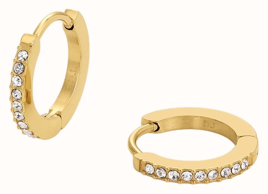 D.LOUISE Tennis Gold Plated Multi-Stone Huggies SKE-035