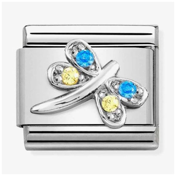 Nomination 330304/39 Classic Blue & Yellow Dragonfly Charm Jewellery