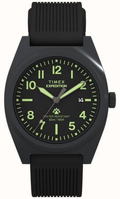 Timex Expedition Capstone (39mm) Black Dial / Black Silicone Strap TW2Y18100