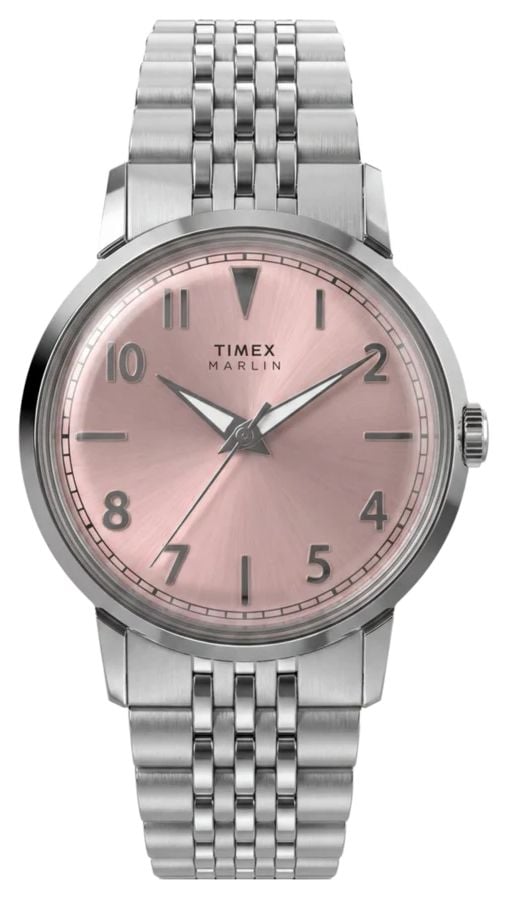 Timex TW6A03900 MARLIN Quartz Pink Dial 34mm Stainless Steel Watch