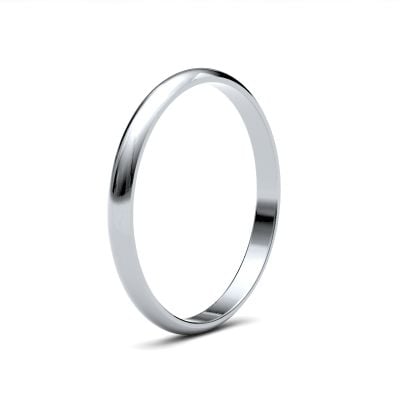 James Moore Wedding Ring  | 2mm | Light | Size D-Shape | AG_2LLD-9W AG_2LLD-9W