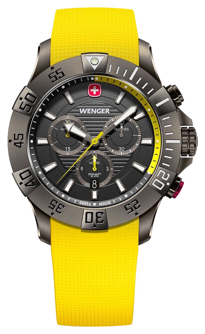 Wenger 01.0643.129 Seaforce Quartz Chronograph (43mm) Black Watch