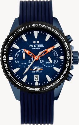 TW Steel TT Isle Of Man Edition (42mm) Dark Blue Dial / Dark Blue Silicone Strap VAS1