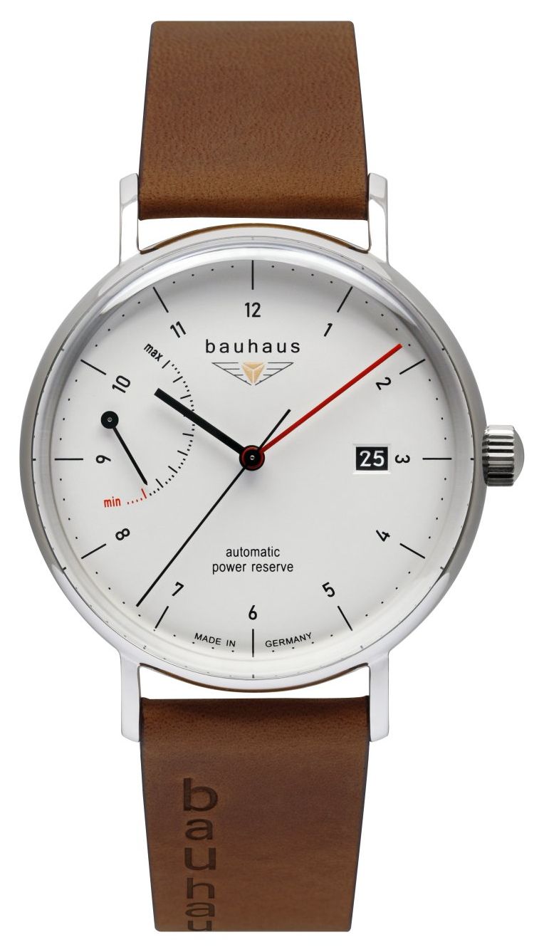 Bauhaus 21601 Classic Automatic Power-Reserve (41mm) White Watch