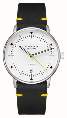 STERNGLAS Naos Automatic Edition Bauhaus X (38mm) Nemoto Luminova Dial / Black Leather Strap S02-NAI23-VI22