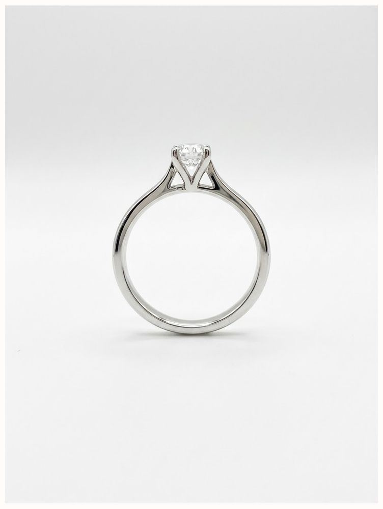 0.30ct Round Brilliant Natural Diamond Platinum Solitaire Ring FCD28346 - alternate view 3