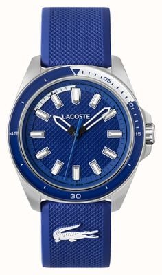 Lacoste CAPBRETON Three-Hand Quartz (43mm) Blue Dial / Blue Silicone Strap 2011493