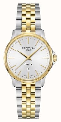 Certina DS-8 Lady (31mm) Silver Dial / Two-Tone Stainless Steel Bracelet C0450102203100
