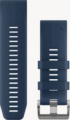 Garmin QuickFit Bands (26mm) Captain Blue Silicone with Silver Hardware - Strap Only 010-13989-10